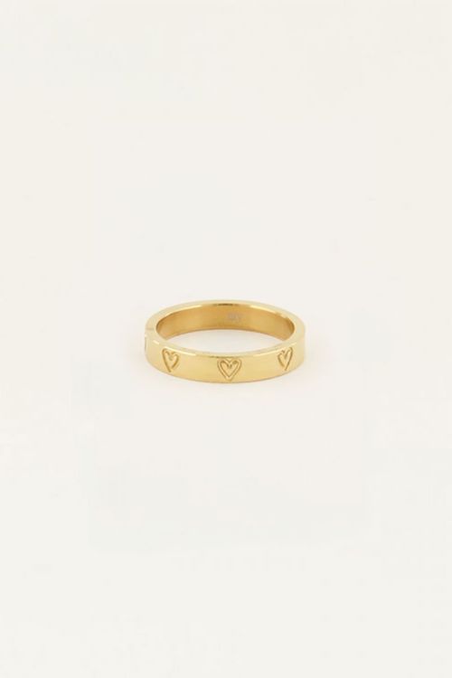 Ring met gegraveerde hartjes | My Jewellery