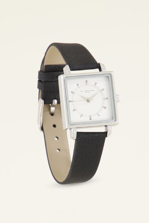 Zwart horloge vierkant | My Jewellery
