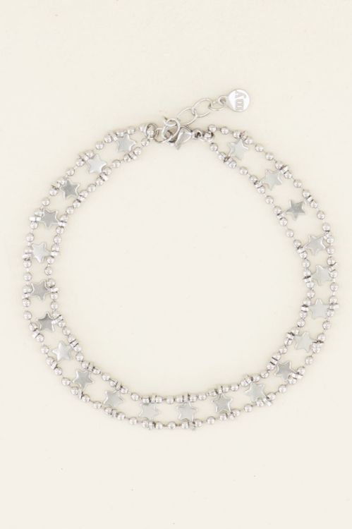 Enkelbandje dubbele muntjes & sterren | My Jewellery