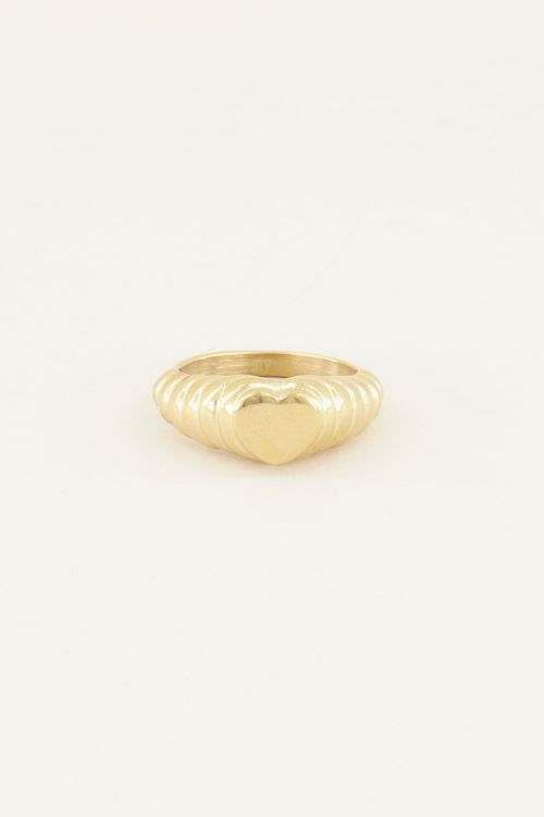 Ring hartje geribbeld | Ringen | My Jewellery