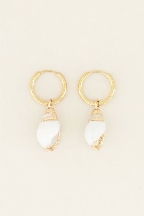 Oorbellen schelp | schelpen sieraden My jewellery