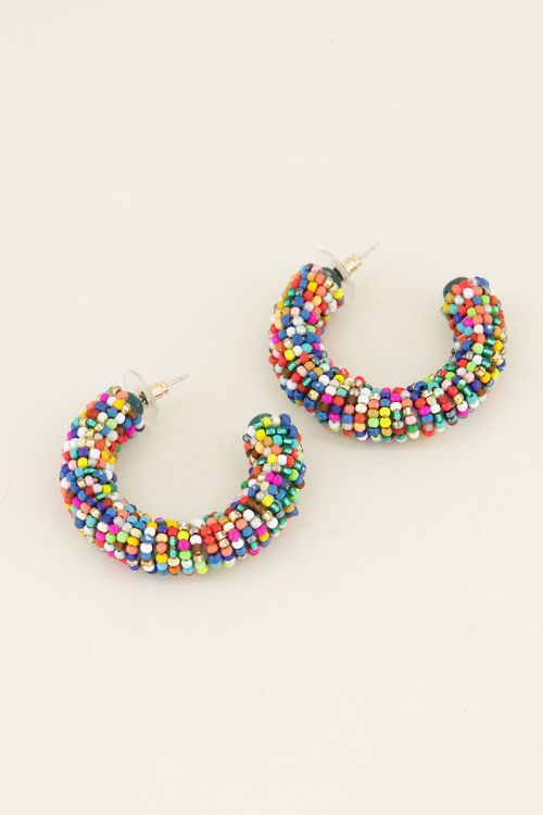 Multikleur oorringen kraaltjes | My Jewellery