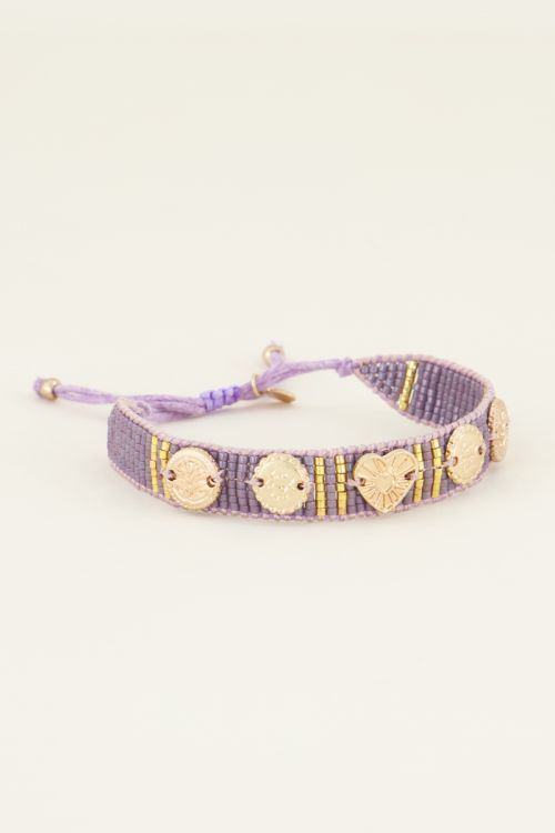 Lila armband bedels & kraaltjes | My Jewellery