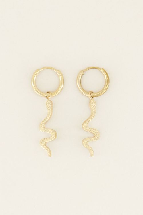 Kreolen mit Schlangen-Anhänger | Ohrringe | My Jewellery