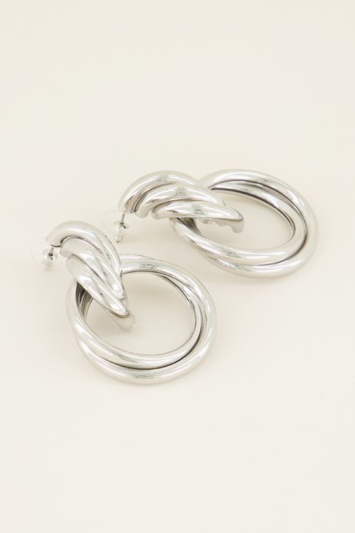 Oorhangers met grote ringen, oorstekers | My Jewellery