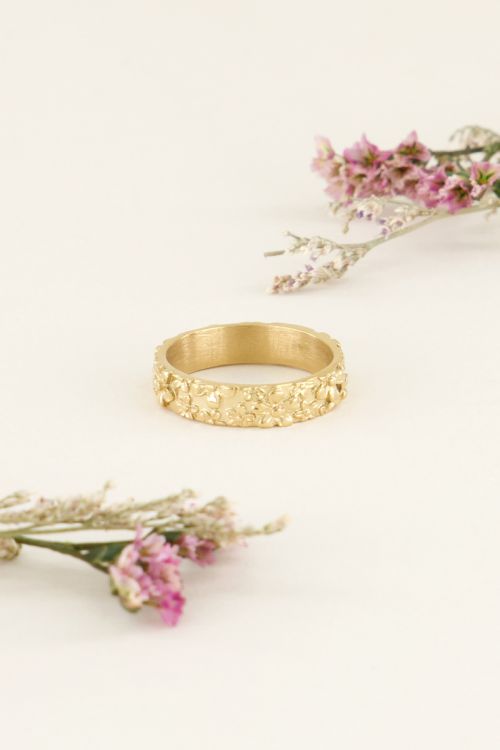 Ring brede bloemetjes | Ringen | My Jewellery