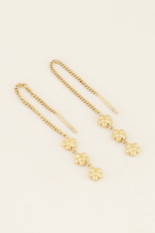 Oorhangers drie bloemetjes | My Jewellery