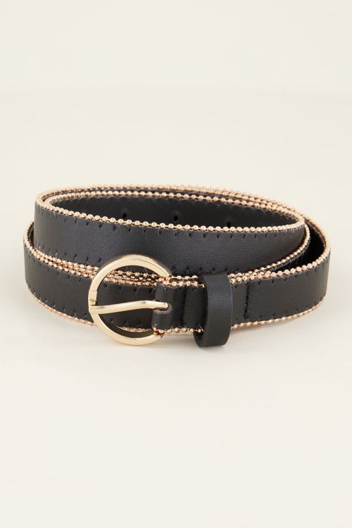 Ceinture noire avec clous | My Jewellery