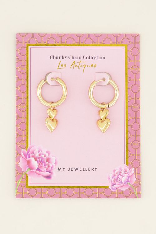 Double heart earrings | My Jewellery