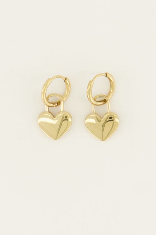 Oorringen hartjes slot | My Jewellery