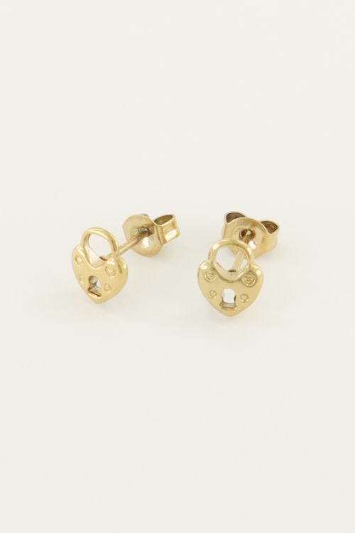 Studs hartjes slot | My Jewellery