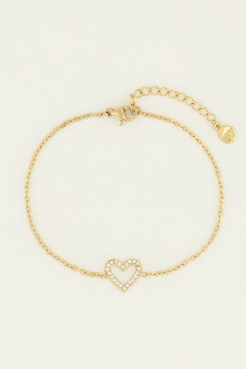 Armband open hart steentjes | My Jewellery