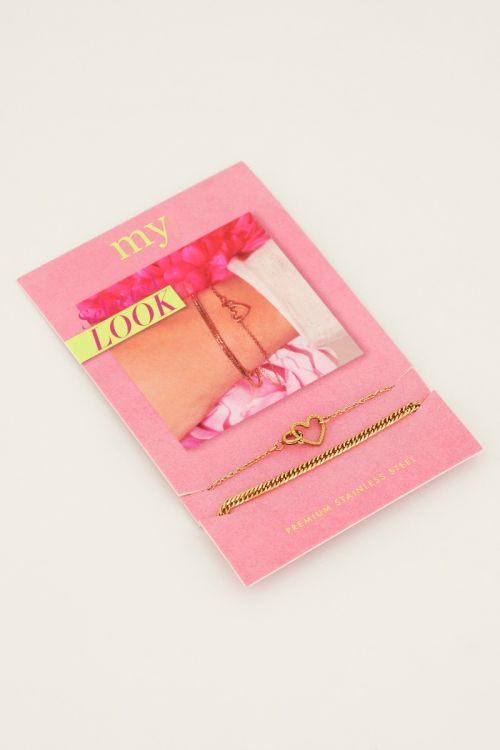 Armbandjes set van twee hartje | My Jewellery