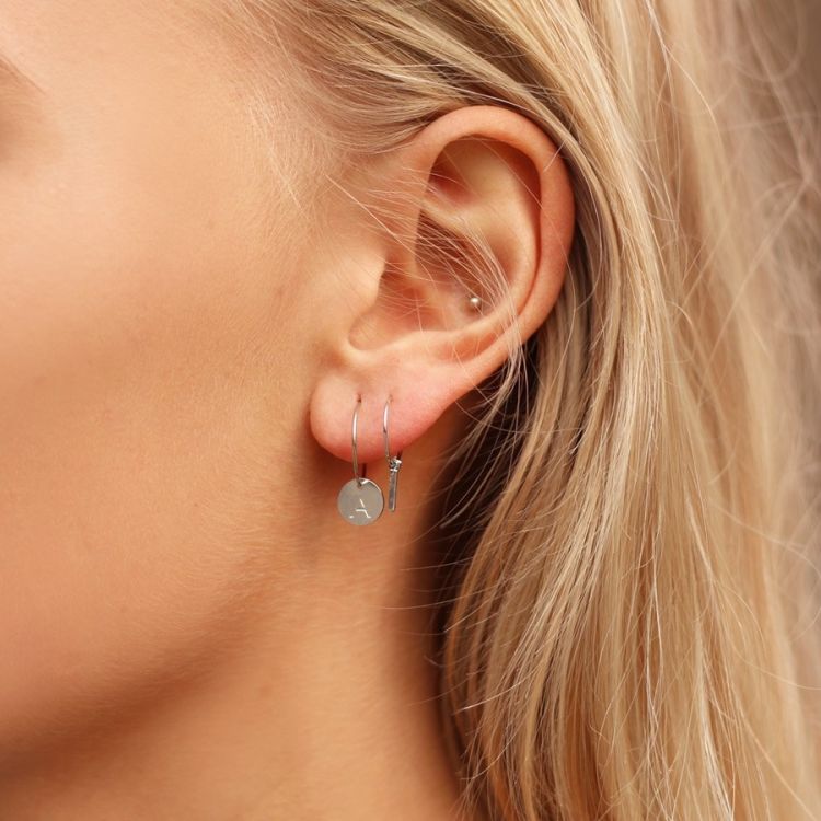 My Jewellery Oorbellen letters muntje roestvrij staal