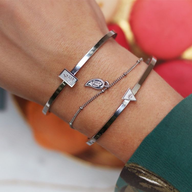 My Jewellery Armbanden plaatje driehoek roestvrij staal