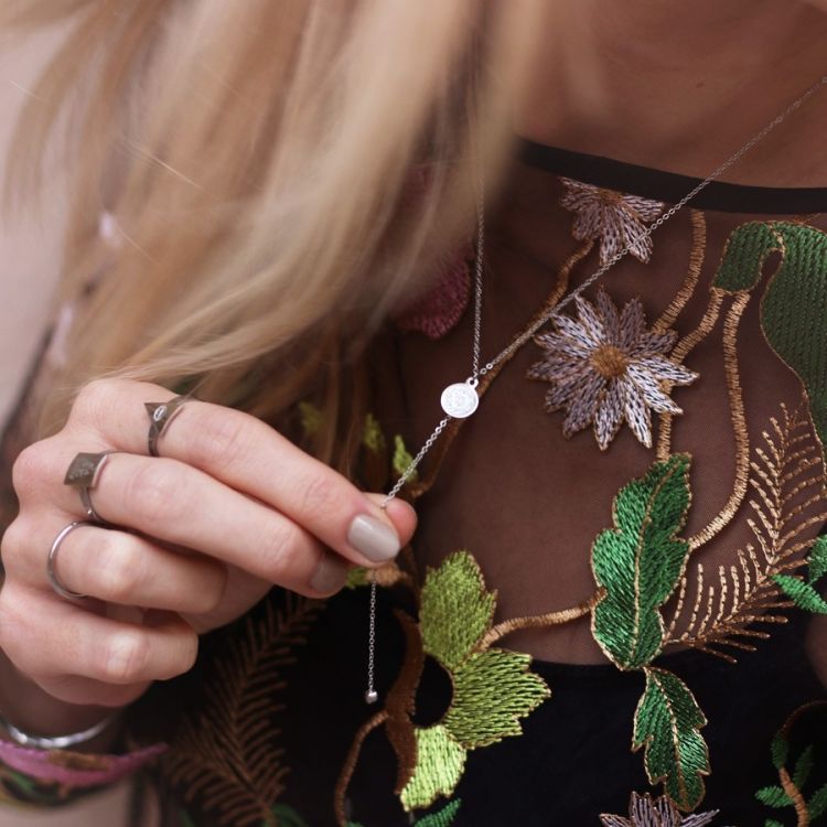 My Jewellery Ketting muntje steentje y vorm