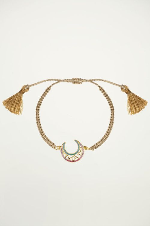Armband maan strass, strass steentjes