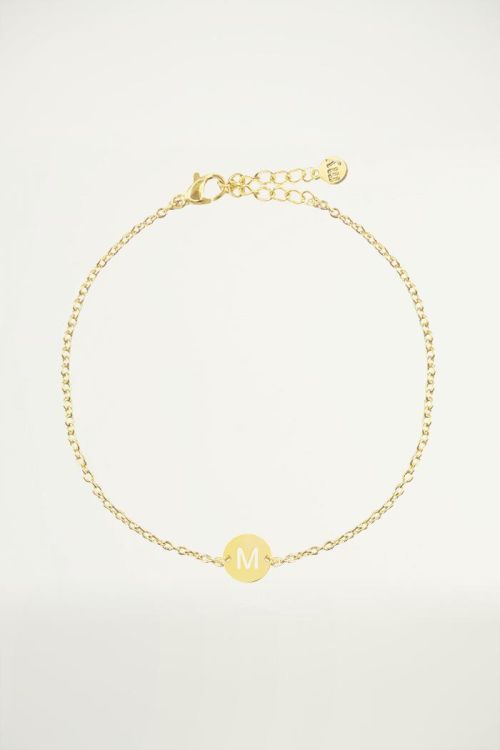 Bracelet with letter gold, Initial bracelet, Bracelets