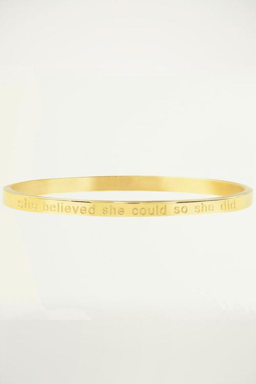 Bangle quote goud believe, bangles