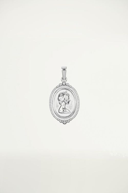 Bedel portret voor aan ketting, portret bedel