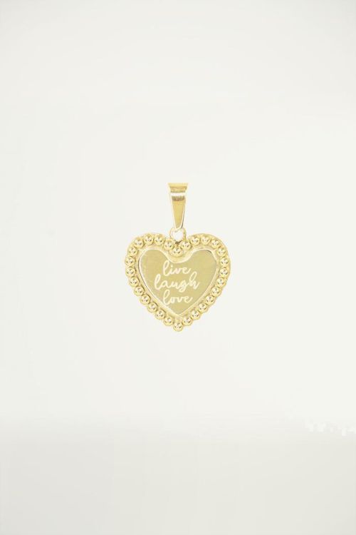Bedeltje in hartje met quote, custom collection