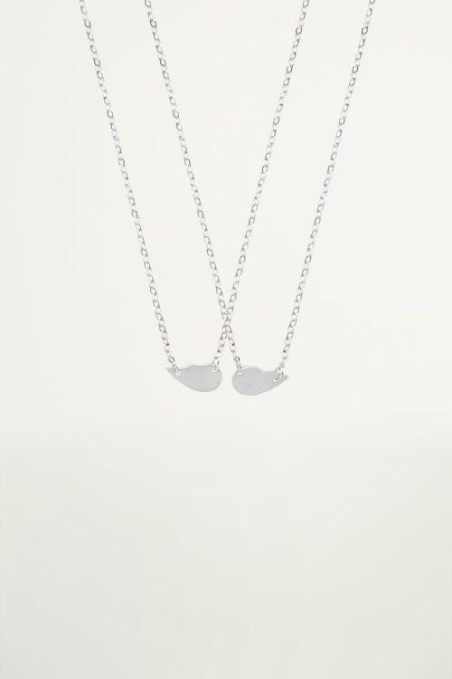 Bff ketting half hartje, kettinkje BFF hartje