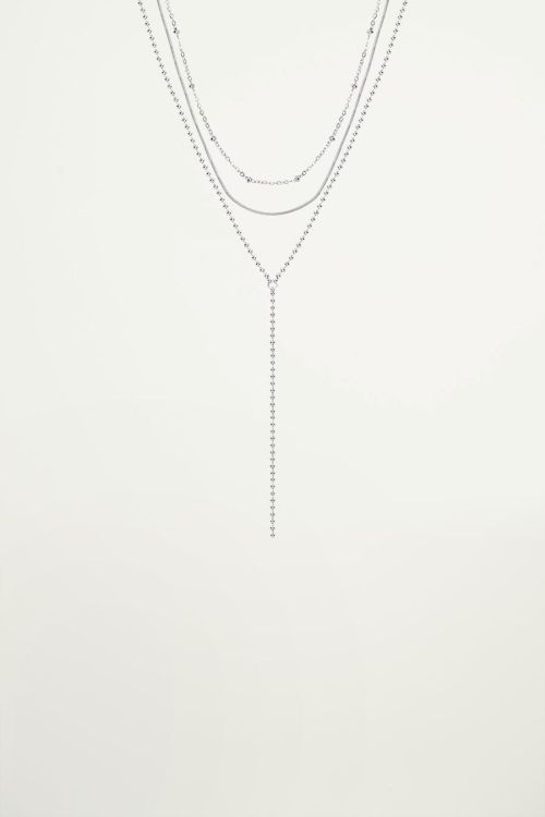 Drie dubbele ketting, minimalistische ketting