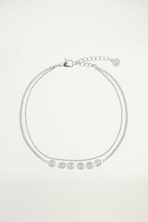 Enkelbandje dubbele ketting
