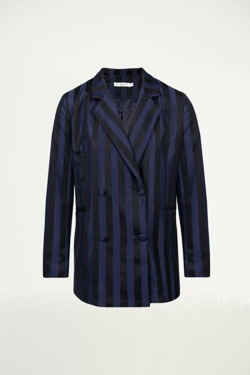 Gestreepte blazer donkerblauw zwart