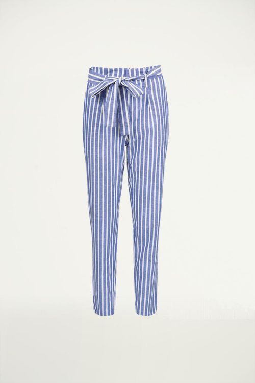 Gestreepte pantalon creme, Broeken