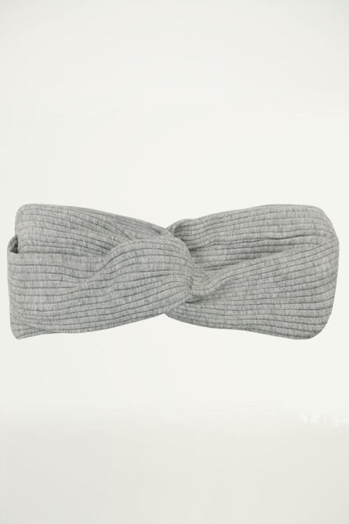 Grijze haarband ribstof, Haaraccessoires