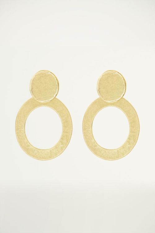 Grote gouden oorringen, statement oorbellen