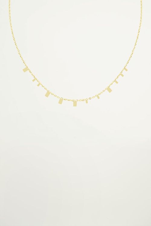 Ketting kleine rechthoekjes, fijne ketting