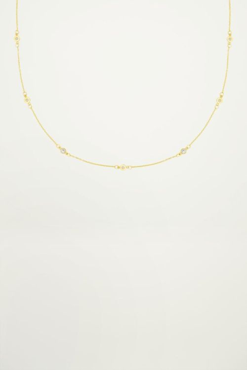 Ketting met strass steentjes, minimalistische ketting