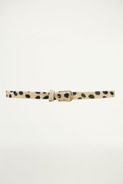 Leren riem met cheetah print