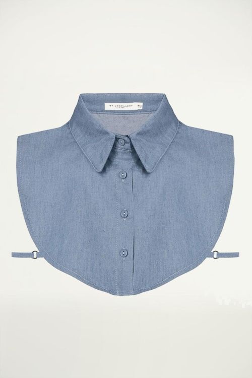 Los kraagje spijkerstof denim blauw, kraagjes