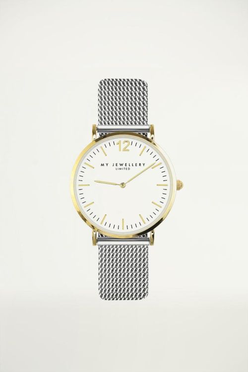 Metalen horloge mesh zilver gouden klok, horloges