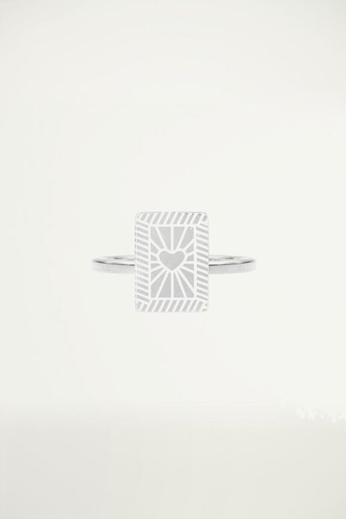 Minimalistisch ringetje hartje, Vintage sieraden