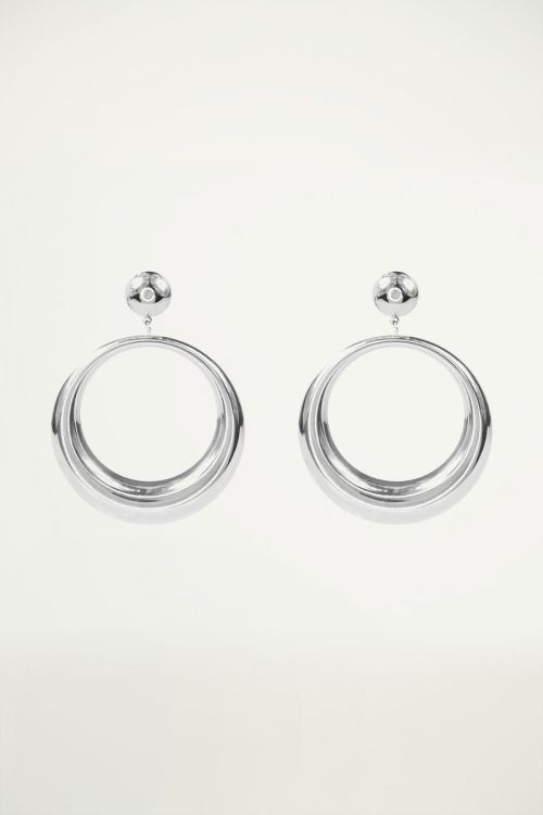 Oorhangers open ring klein, statement oorbellen
