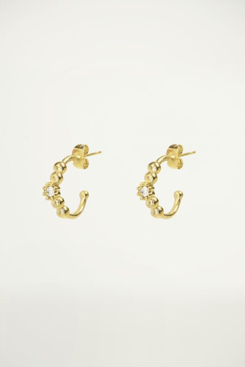 Creolen mit Perlen und Strass, Strass