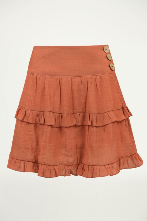 Oranje rok ruffles & laagjes, ruffle rok