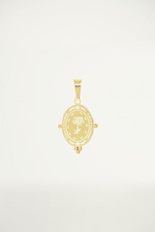 Ovaler Charm mit Rose