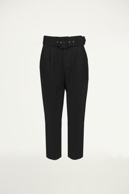 Pantalon zwart met grote riem, Broeken