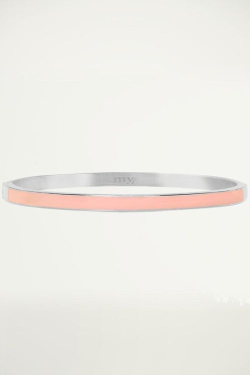 Peach bangle smal, roestvrijstalen armband