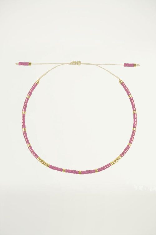 Roze kralen armband, Fijne armband