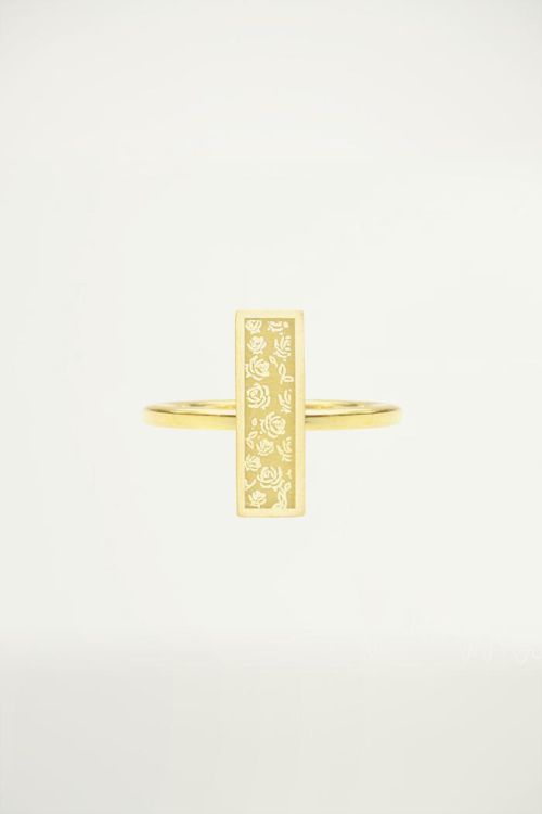 Stalen Ring Bar Roosjes, Minimalistische Ringen