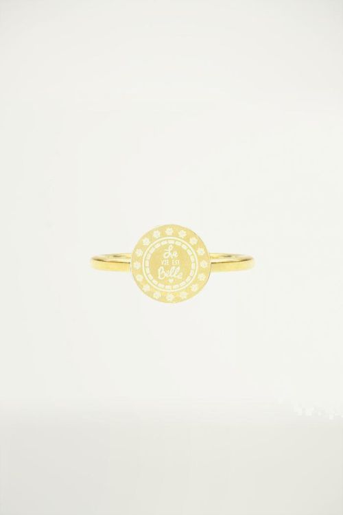 Stalen Ring La Vie Est Belle, Minimalistische Ringen