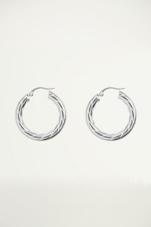 Statement Oorringen touwpatroon, oorhangers