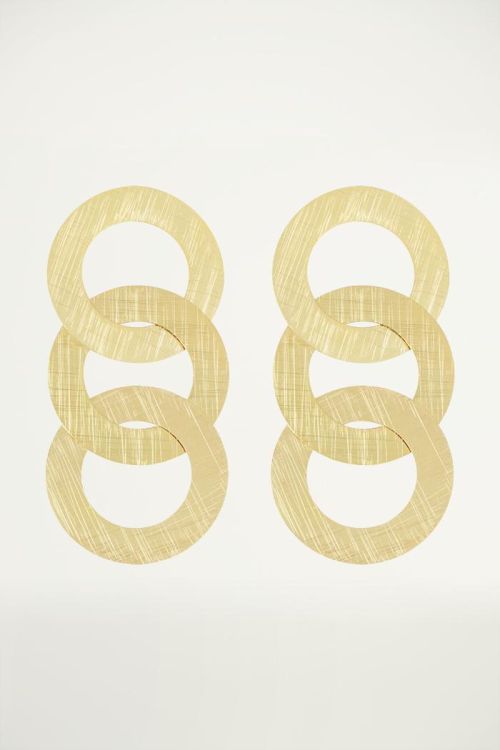 Statement oorhangers triple groot, statement oorbellen
