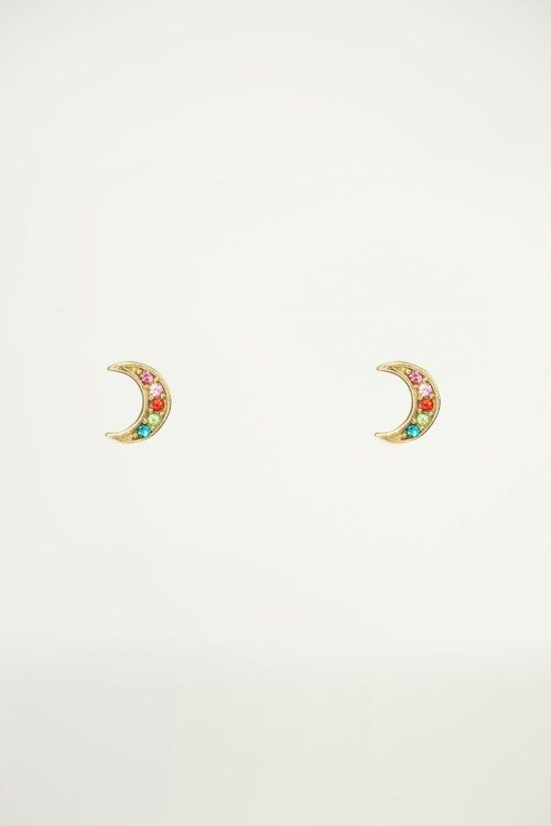 Studs strass maan, maan stud
